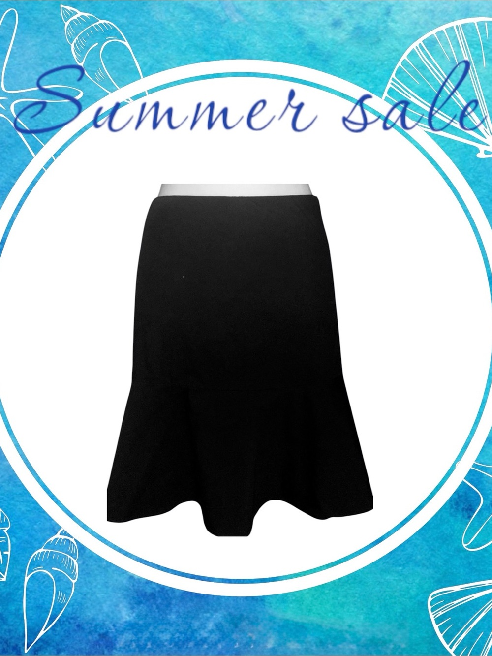 Express Black Fluted Mini Skirt